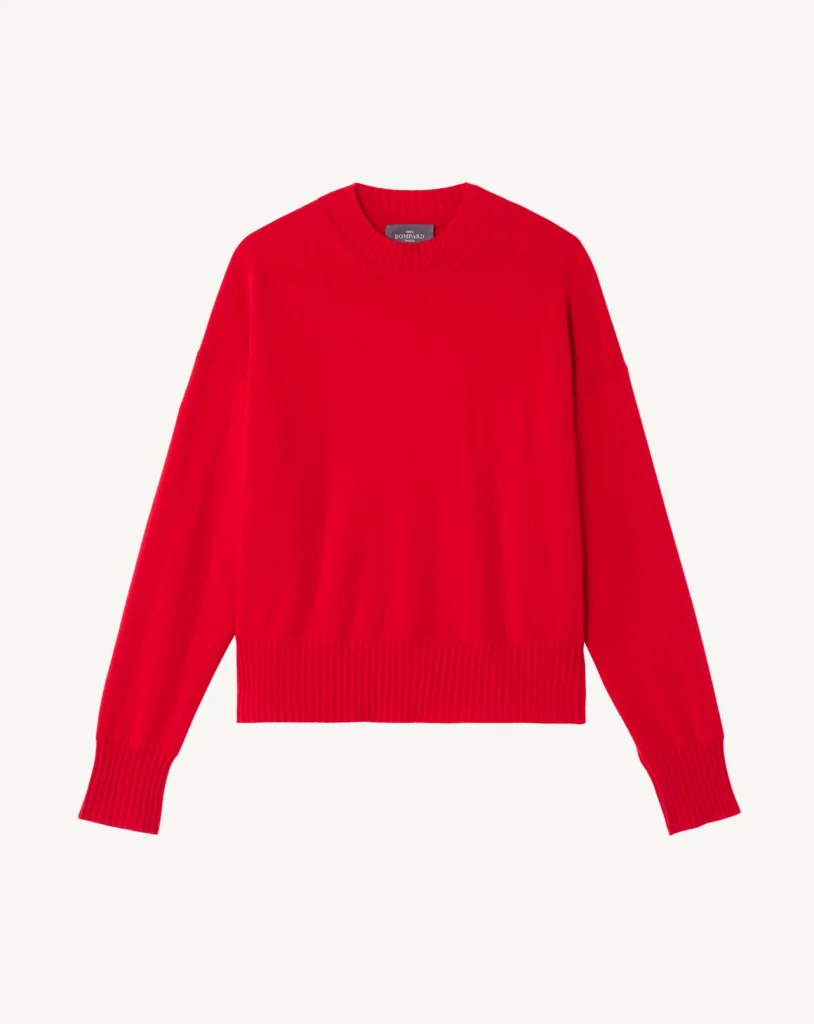 Pull Col rond oversize rouge bompard