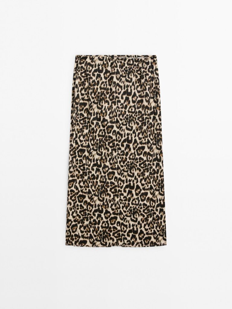 jupe leopard massimo dutti