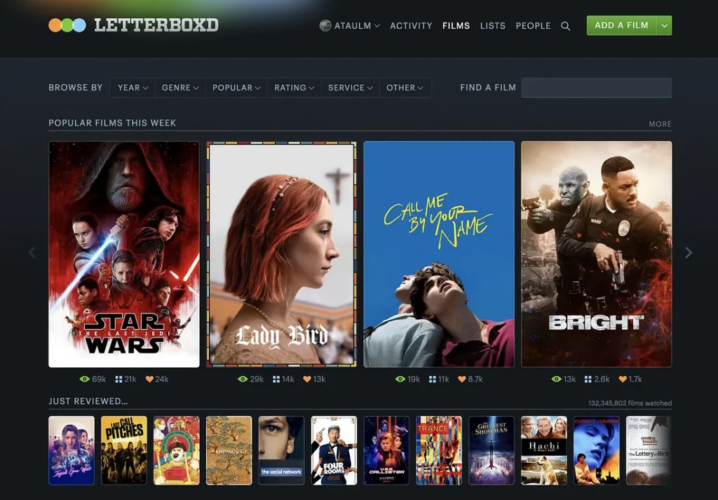 Letterboxd Capture d'écran